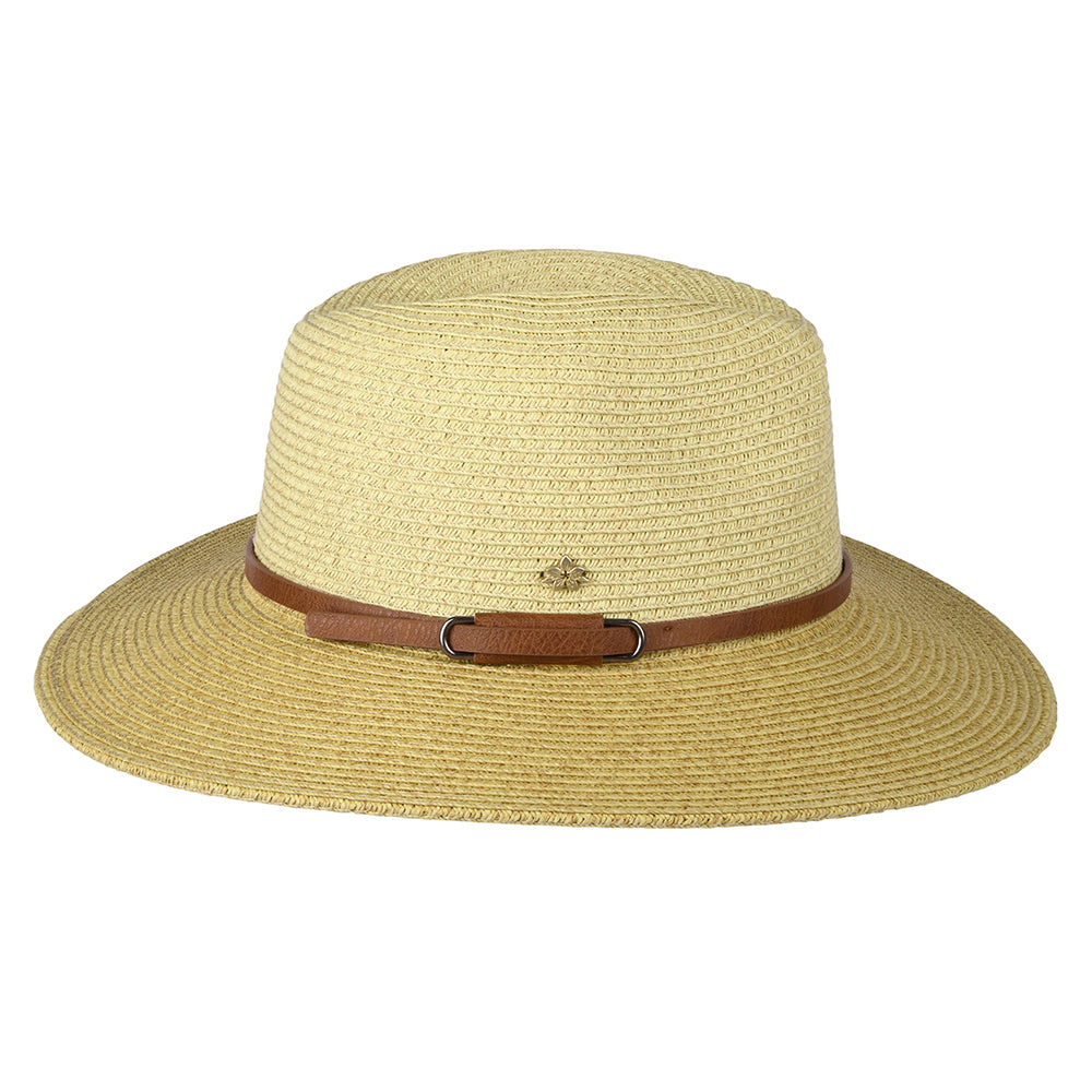 Sombrero Fedora Safari de trenza de papel de Cappelli - Natural-Marrón