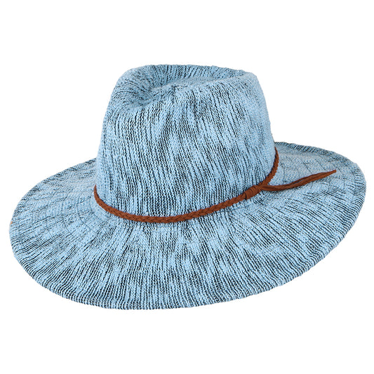 Sombrero Fedora Rhimes plegable verano de Scala - Mezcla de Azules