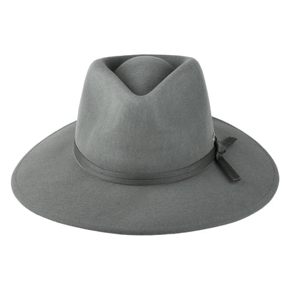 Sombrero Fedora Joanna plegable de fieltro de lana de Brixton - Gris Oscuro