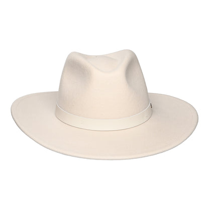 Sombrero Fedora Harper de fieltro de lana de Brixton - Crema