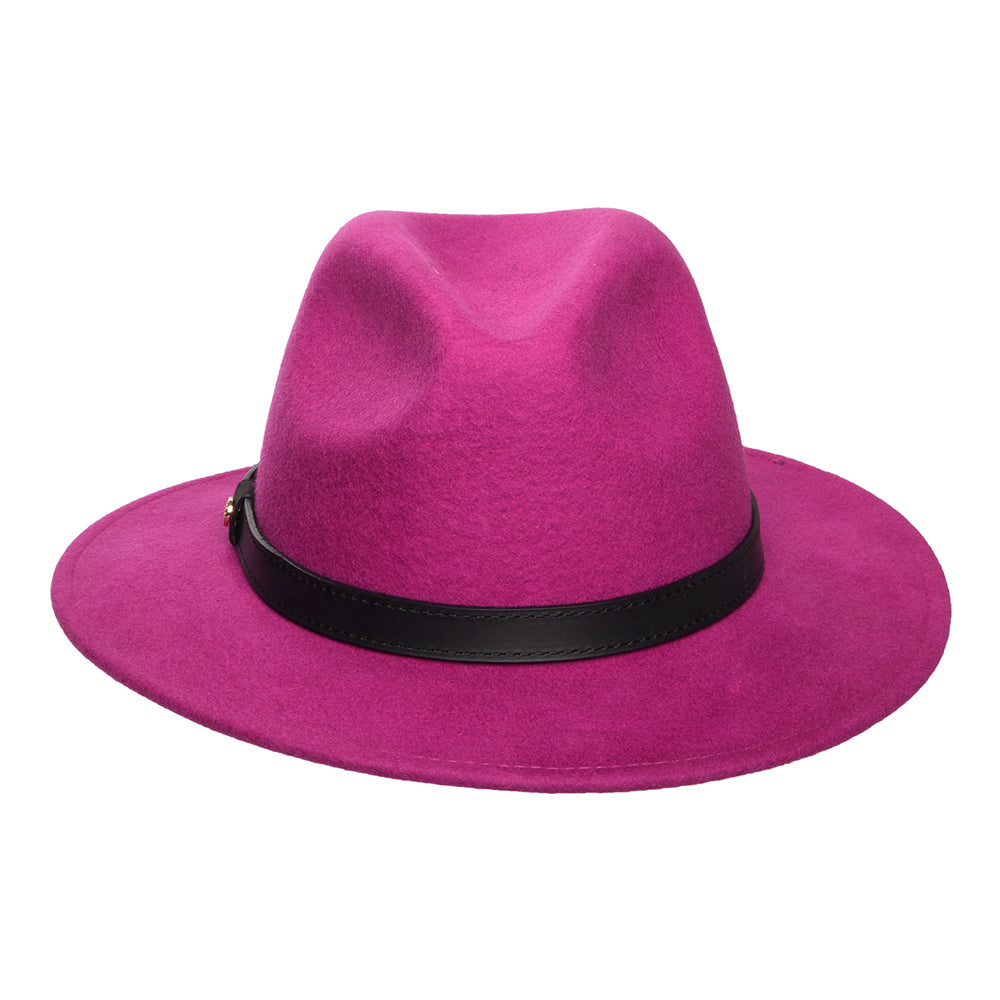 Sombrero Fedora Classic impermeable de fieltro de lana de Failsworth - Fucsia