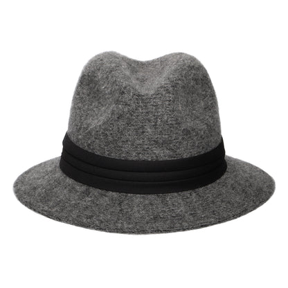 Sombrero Fedora India plegable de mezcla de angora de Scala - Antracita