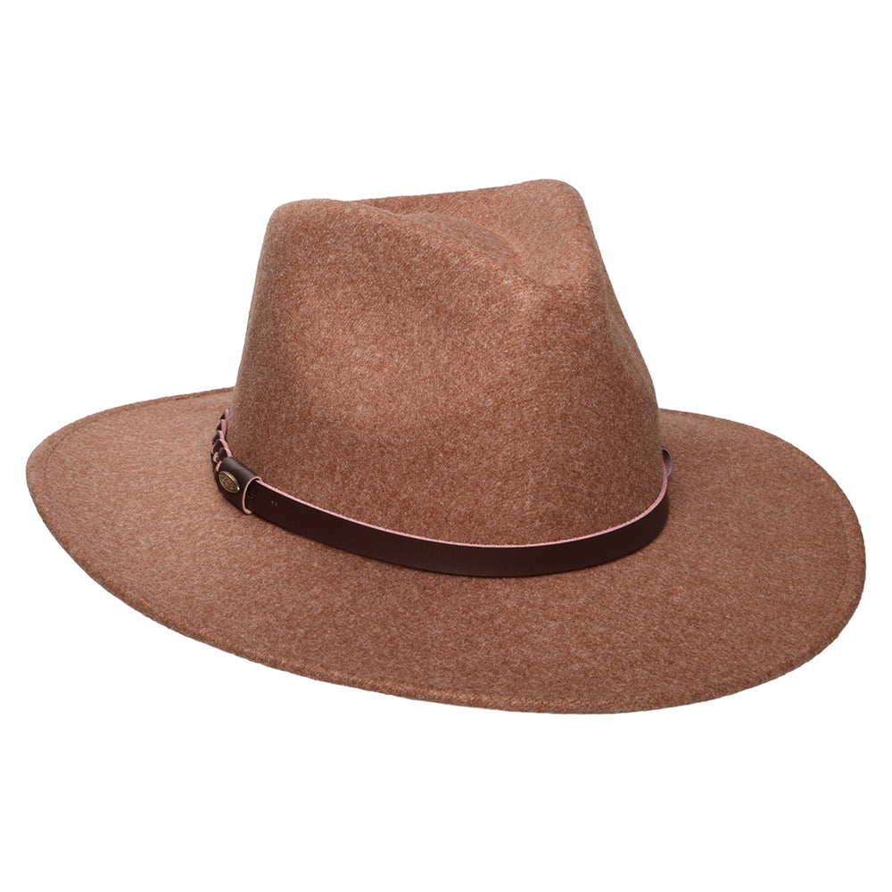 Sombrero Fedora Safari Jolene de Tejido Provato de Scala - Nuez Pecana