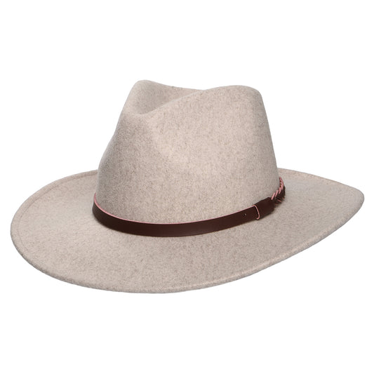 Sombrero Fedora Safari Jolene de Tejido Provato de Scala - Gris Topo