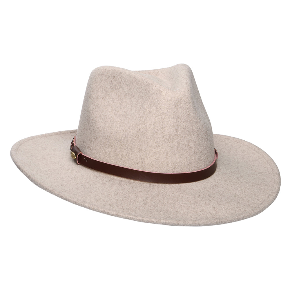 Sombrero Fedora Safari Jolene de Tejido Provato de Scala - Gris Topo