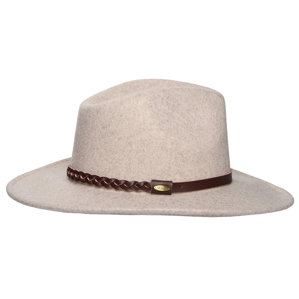 Sombrero Fedora Safari Jolene de Tejido Provato de Scala - Gris Topo