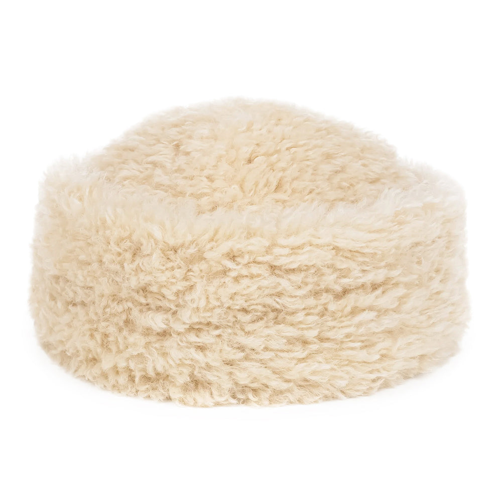 Sombrero de invierno de sherpa de imitación de Helen Moore - Crema