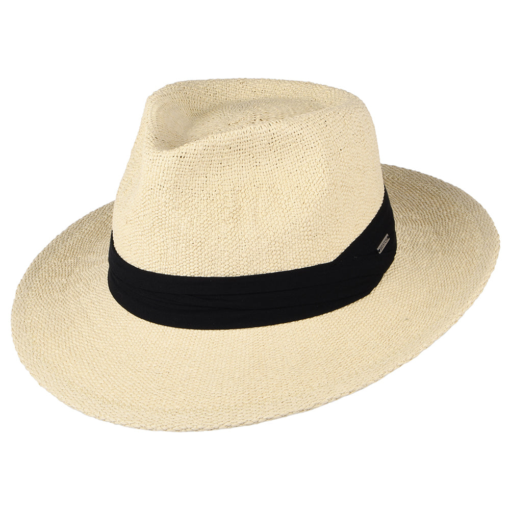 Sombrero Fedora Sol de paja toyo de Brixton - Natural-Negro