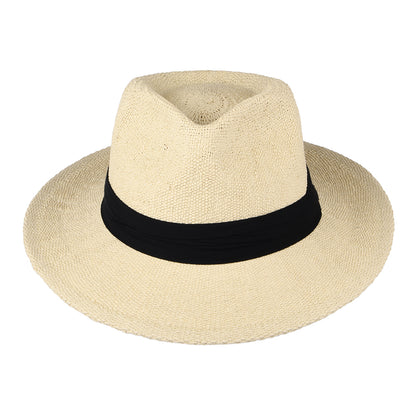 Sombrero Fedora Sol de paja toyo de Brixton - Natural-Negro