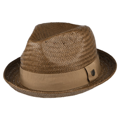 Sombrero Trilby Castor de paja de Brixton - Tofe-Bronce