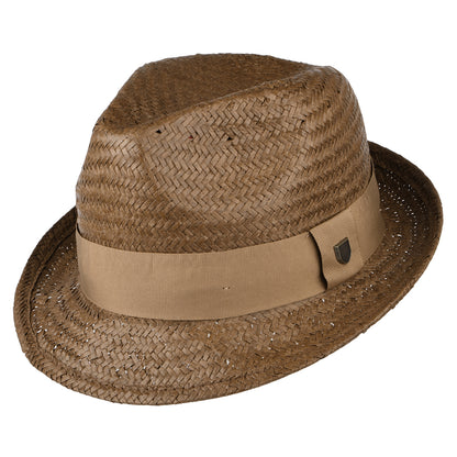 Sombrero Trilby Castor de paja de Brixton - Tofe-Bronce