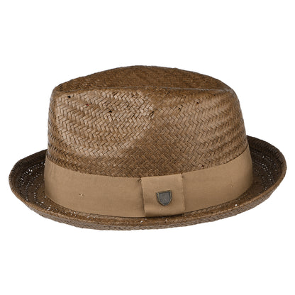 Sombrero Trilby Castor de paja de Brixton - Tofe-Bronce