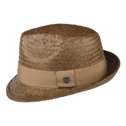 Sombrero Trilby Castor de paja de Brixton - Tofe-Bronce