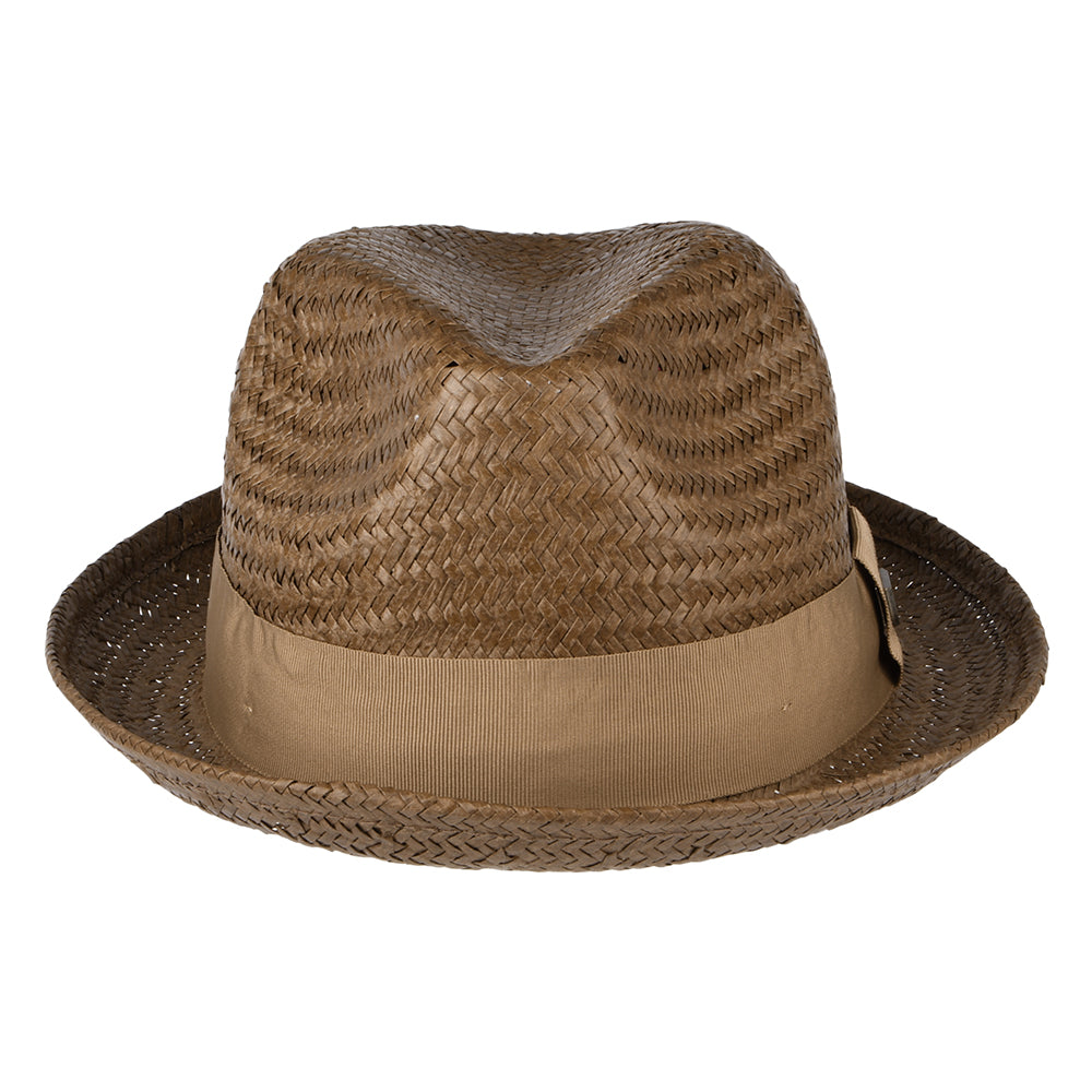 Sombrero Trilby Castor de paja de Brixton - Tofe-Bronce