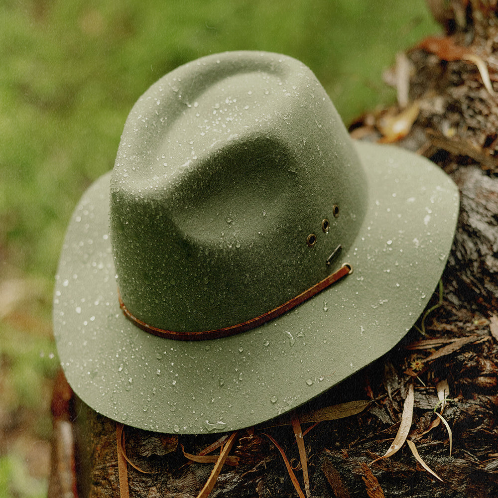 Sombrero Fedora Wesley Weather Guard de Brixton - Musgo Claro