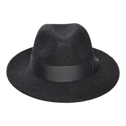 Sombrero Fedora Boston impermeable de fieltro de lana jaspeado de Failsworth - Gris Oscuro