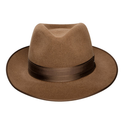 Sombrero Fedora Kenridge de fieltro de piel de Stetson - Marrón Claro