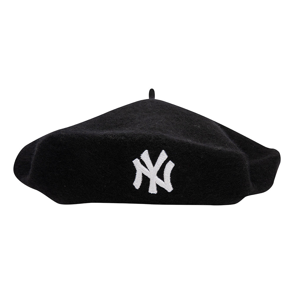 Boina New York Yankees de mezcla de lana de New Era - Negro-Blanco