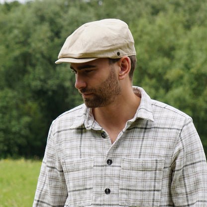 Gorra Newsboy de lino de Jaxon & James - Natural