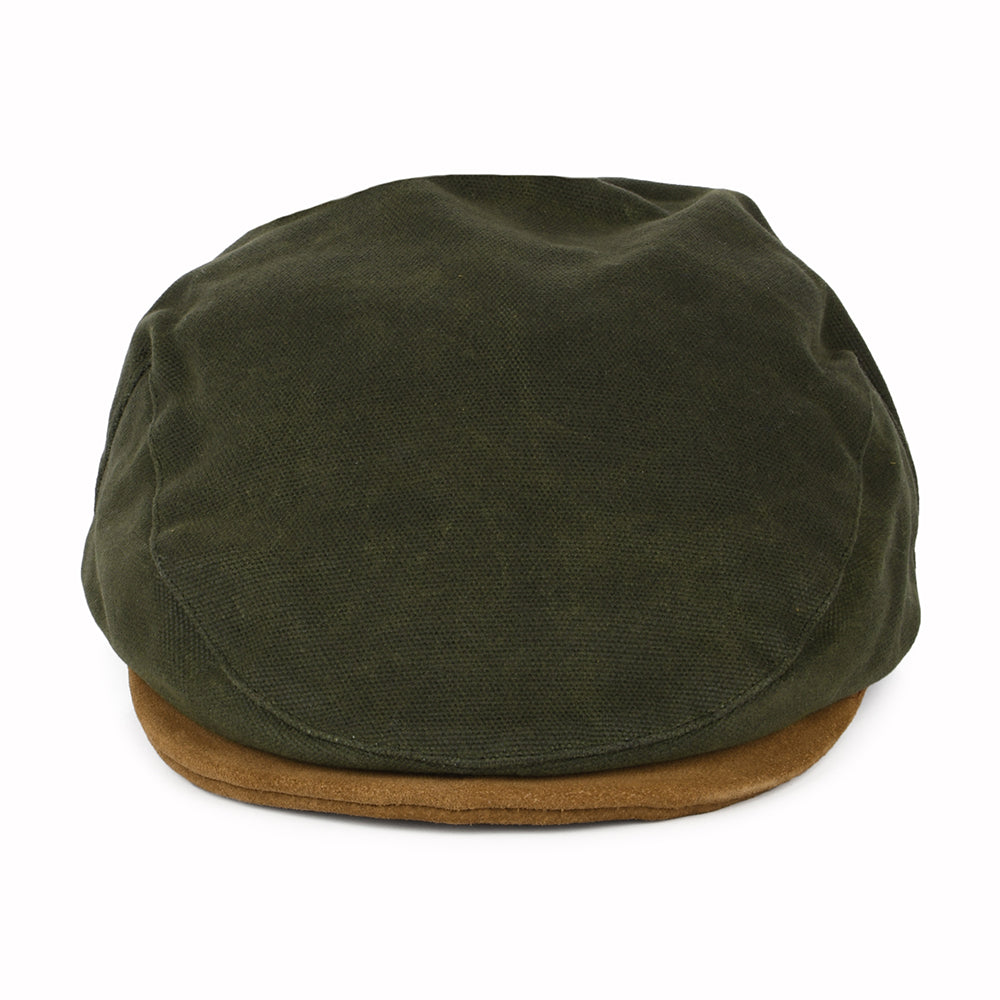 Gorra plana Hooligan de Brixton - Verde Oliva - Beige Arena