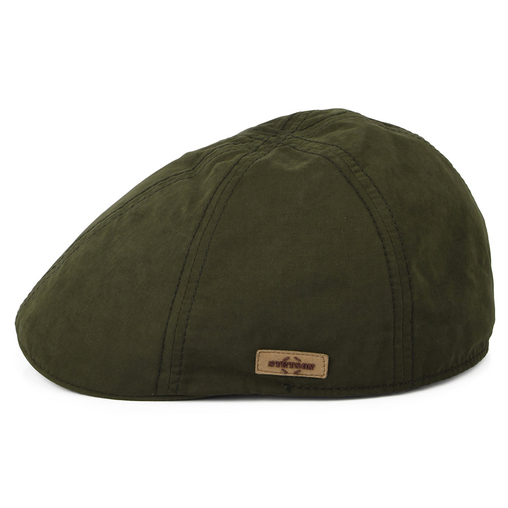 Gorra plana Ornitorrinco de algodón encerado de Stetson - Verde Oliva