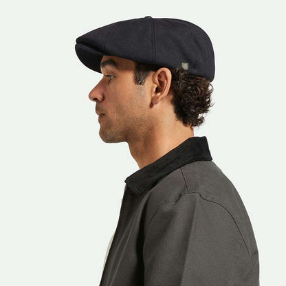 Gorra Newsboy Brood Sherpa de Brixton - Negro