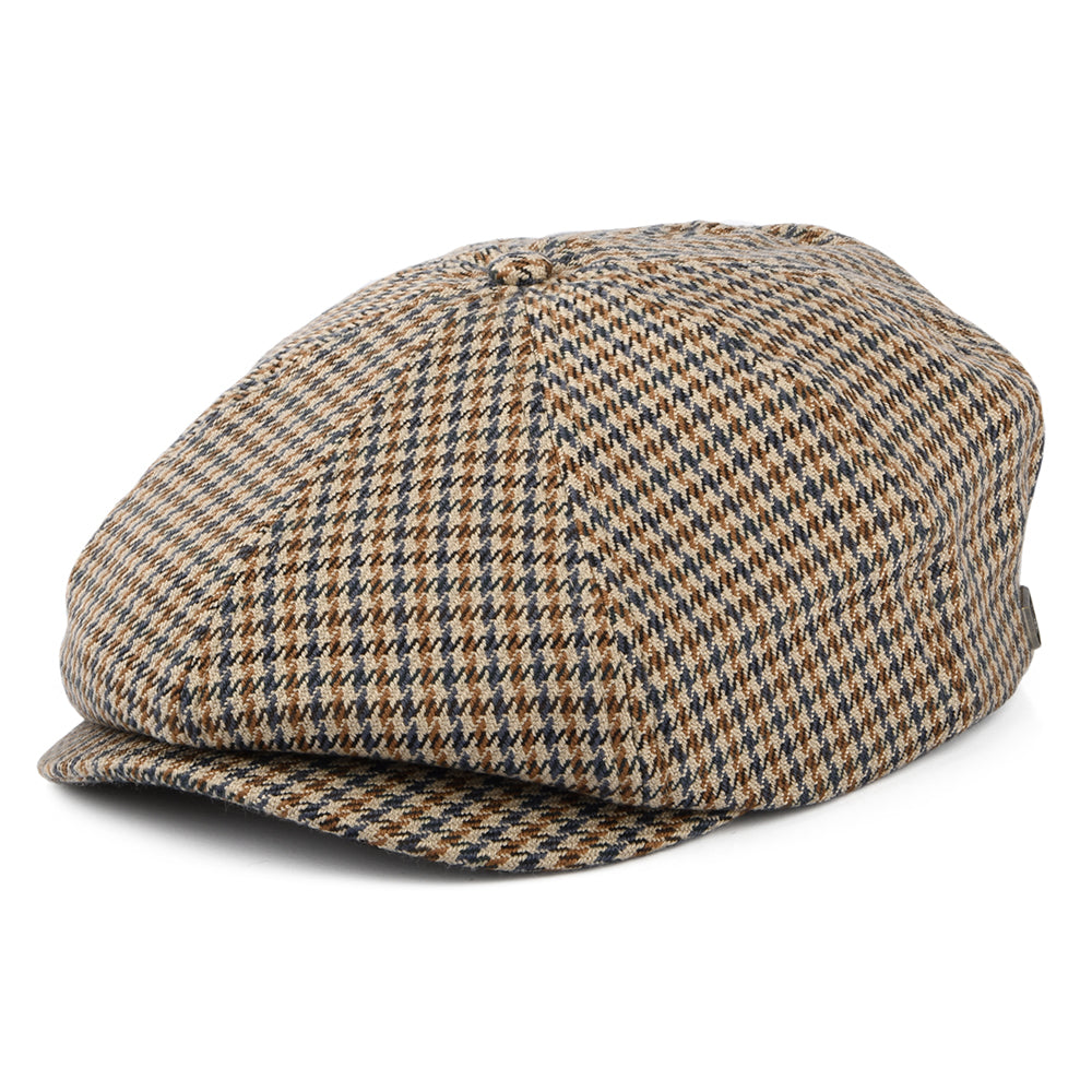 Gorra Newsboy Brood pata de gallo de Brixton - Arena-Azul Claro