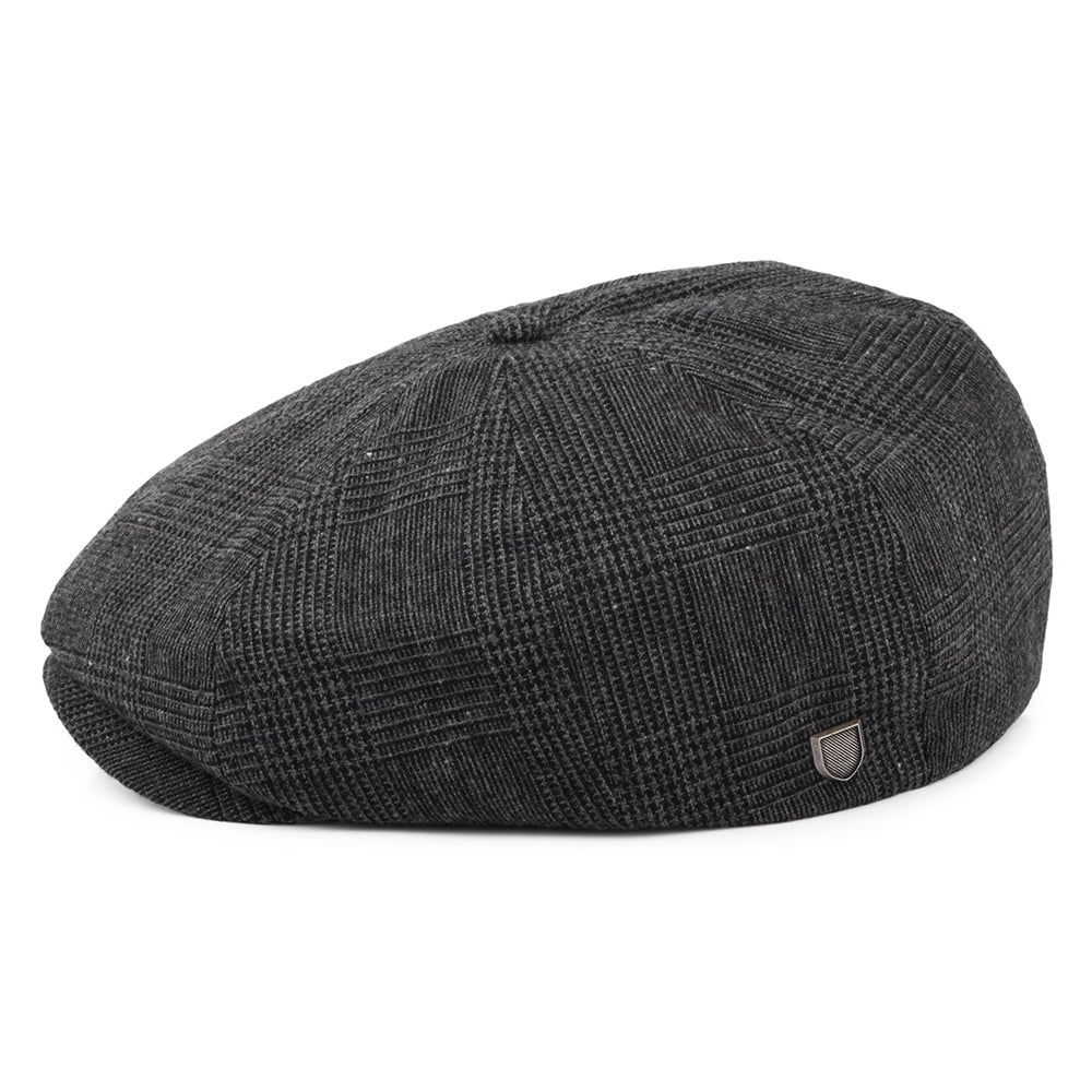 Gorra Newsboy Brood Príncipe de Gales de Brixton - Antracita