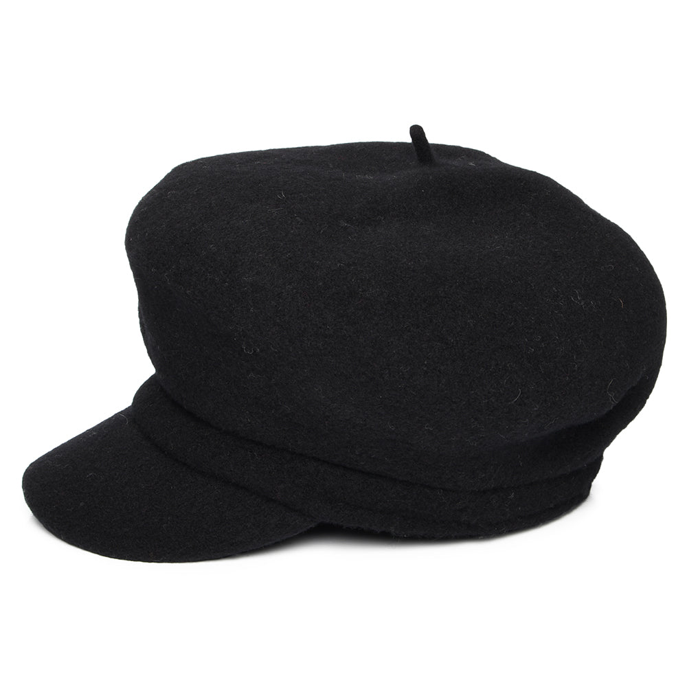 Gorra Baker Boy Vanessa de lana de Whiteley - Negro