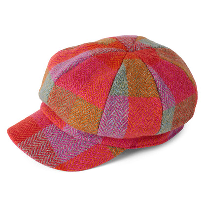 Gorra Baker Boy mujeres Gabby de Tweed Harris de Failsworth - Fucsia-Multi