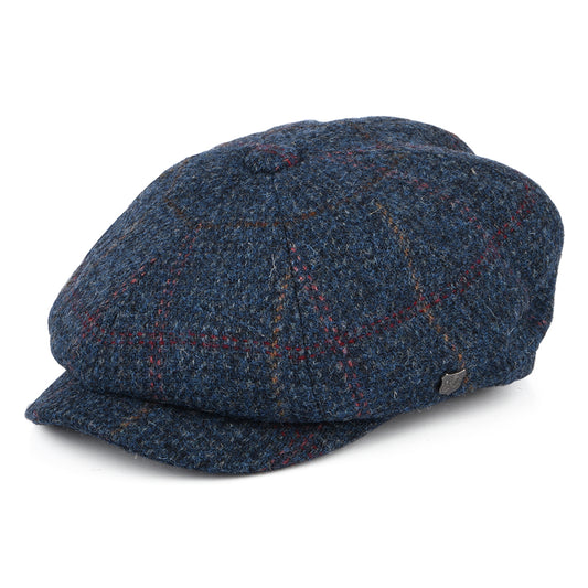 Gorra Newsboy Carloway de Harris Tweed a cuadros de Failsworth - Vaquero Multi