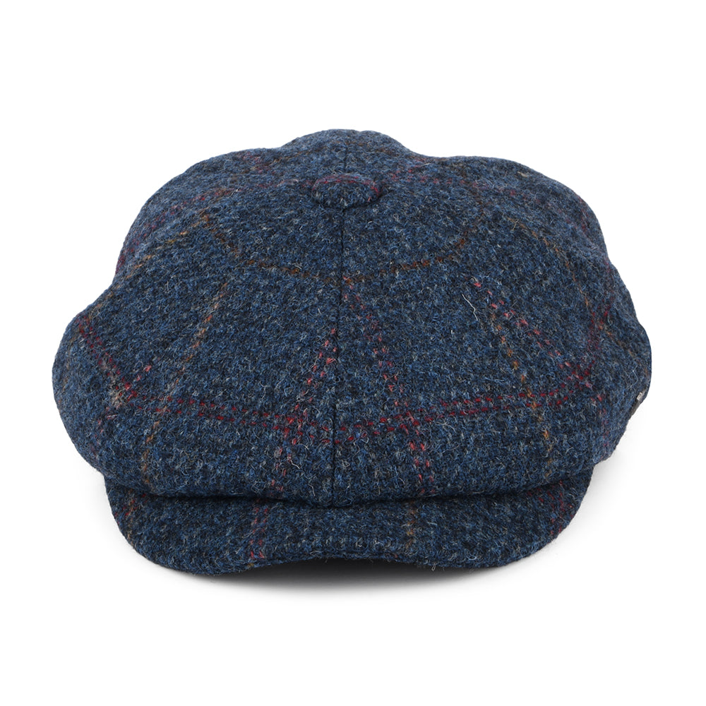 Gorra Newsboy Carloway de Harris Tweed a cuadros de Failsworth - Vaquero Multi