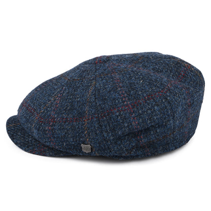 Gorra Newsboy Carloway de Harris Tweed a cuadros de Failsworth - Vaquero Multi