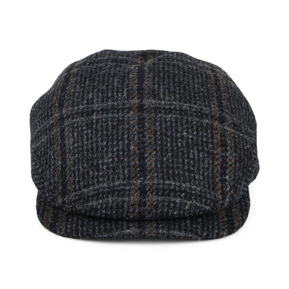 Gorra plana Finsbay con visera elongada de Harris Tweed de Failsworth - Azul Marino