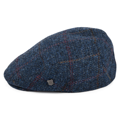 Gorra plana Stornoway de Harris Tweed a cuadros de Failsworth - Vaquero Multi