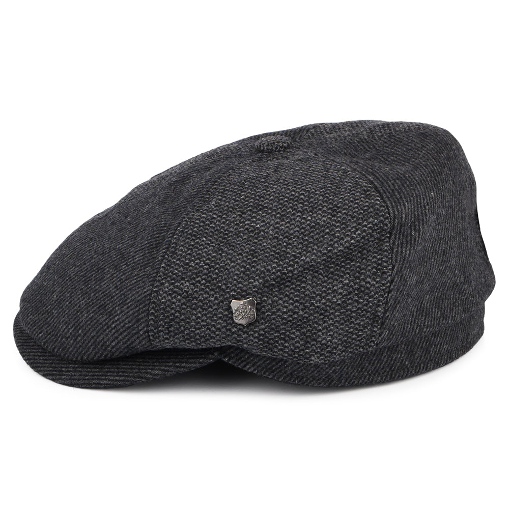 Gorra Newsboy Hudson Mix de mezcla de lana de Failsworth - Antracita