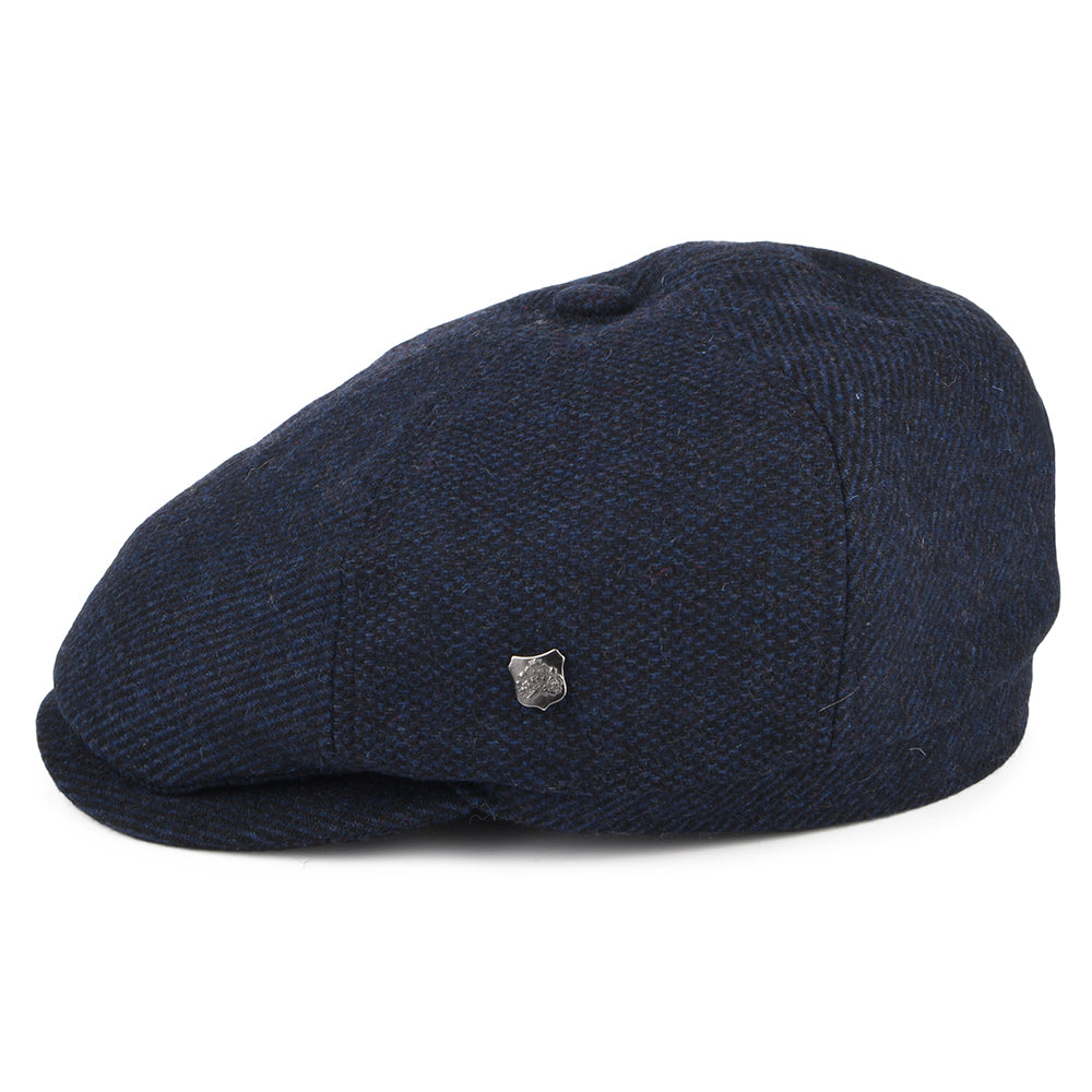 Gorra Newsboy Hudson Mix de mezcla de lana de Failsworth - Azul Marino