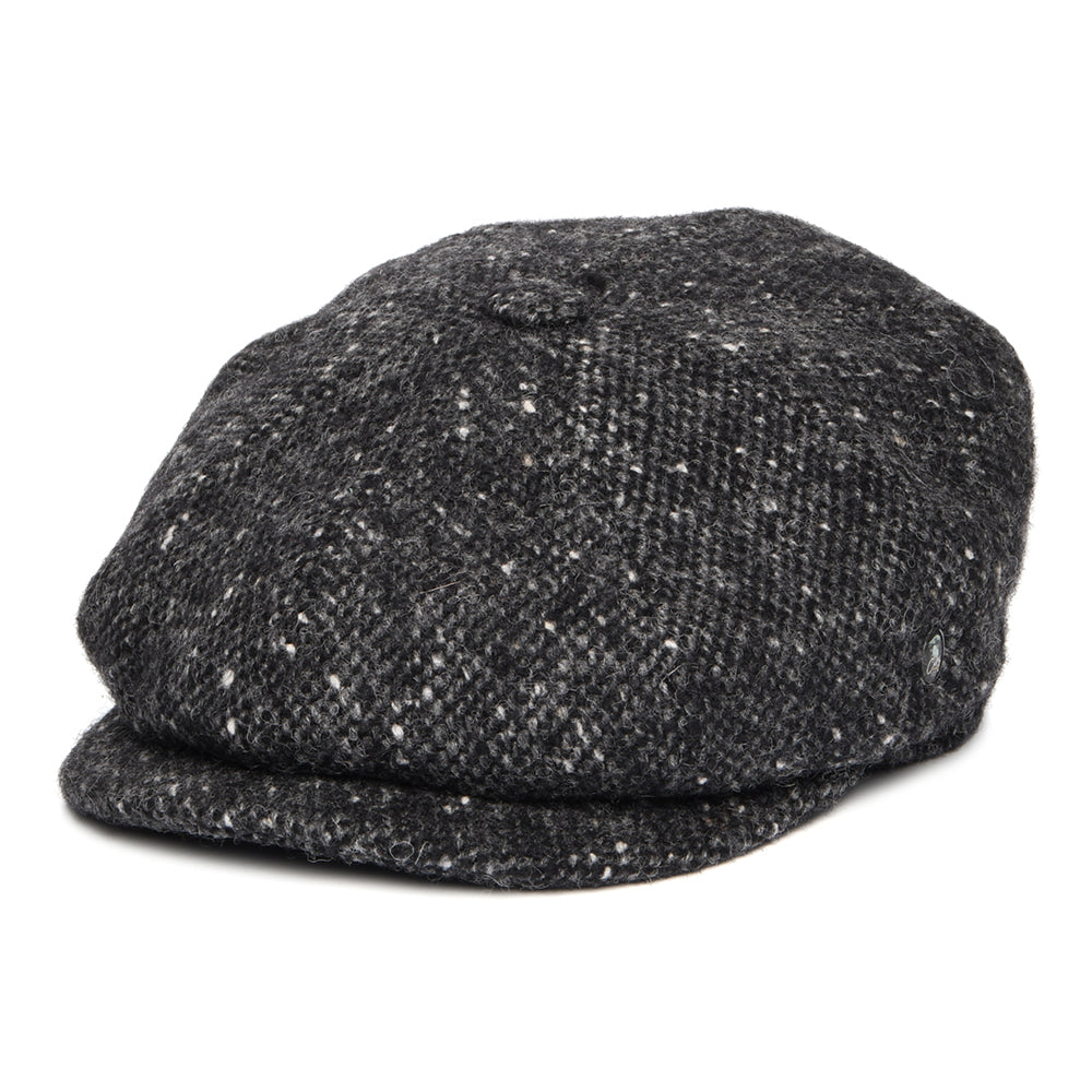 Gorra Newsboy ajuste profundo de Tweed Donegal Mezcla de tonos de City Sport - Antracita