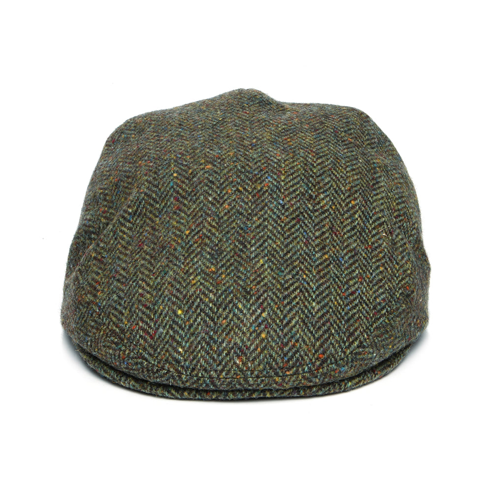 Gorra plana de Tweed Donegal diseño de espiga de City Sport - Bosque