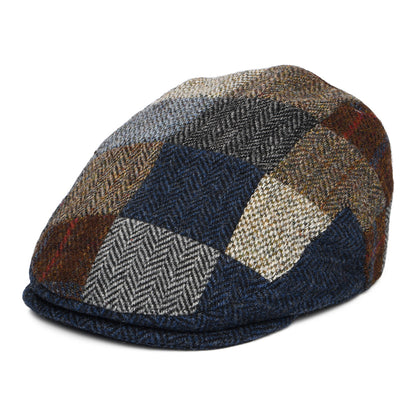 Gorra plana Cheshire de Harris Tweed de parches de Denton - Multicolor