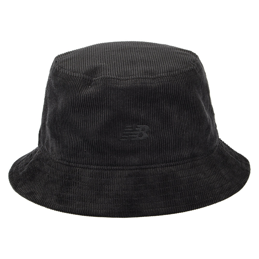 Sombrero de pescador efecto lavado de pana de New Balance - Negro