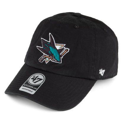 47 Brand San Jose Sharks Clean Up Baseball Cap - Black