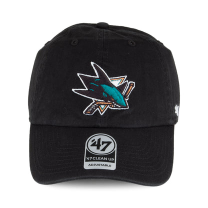 47 Brand San Jose Sharks Clean Up Baseball Cap - Black