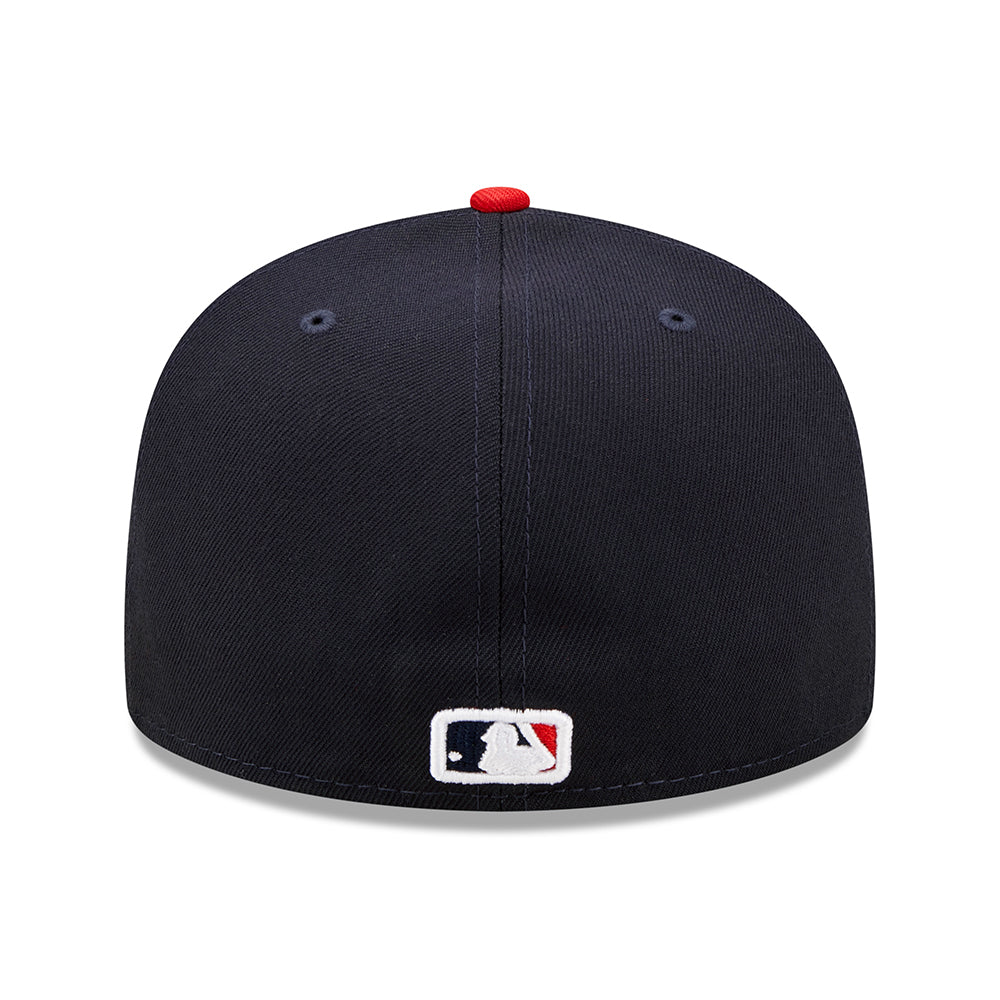 Gorra de béisbol 59FIFTY MLB On Field AC Perf Cleveland Guardians de New Era - Azul Marino-Rojo