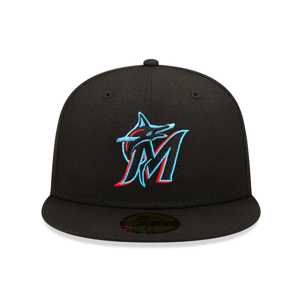 Gorra de béisbol 59FIFTY MLB On Field AC Perf Miami Marlins de New Era - Negro