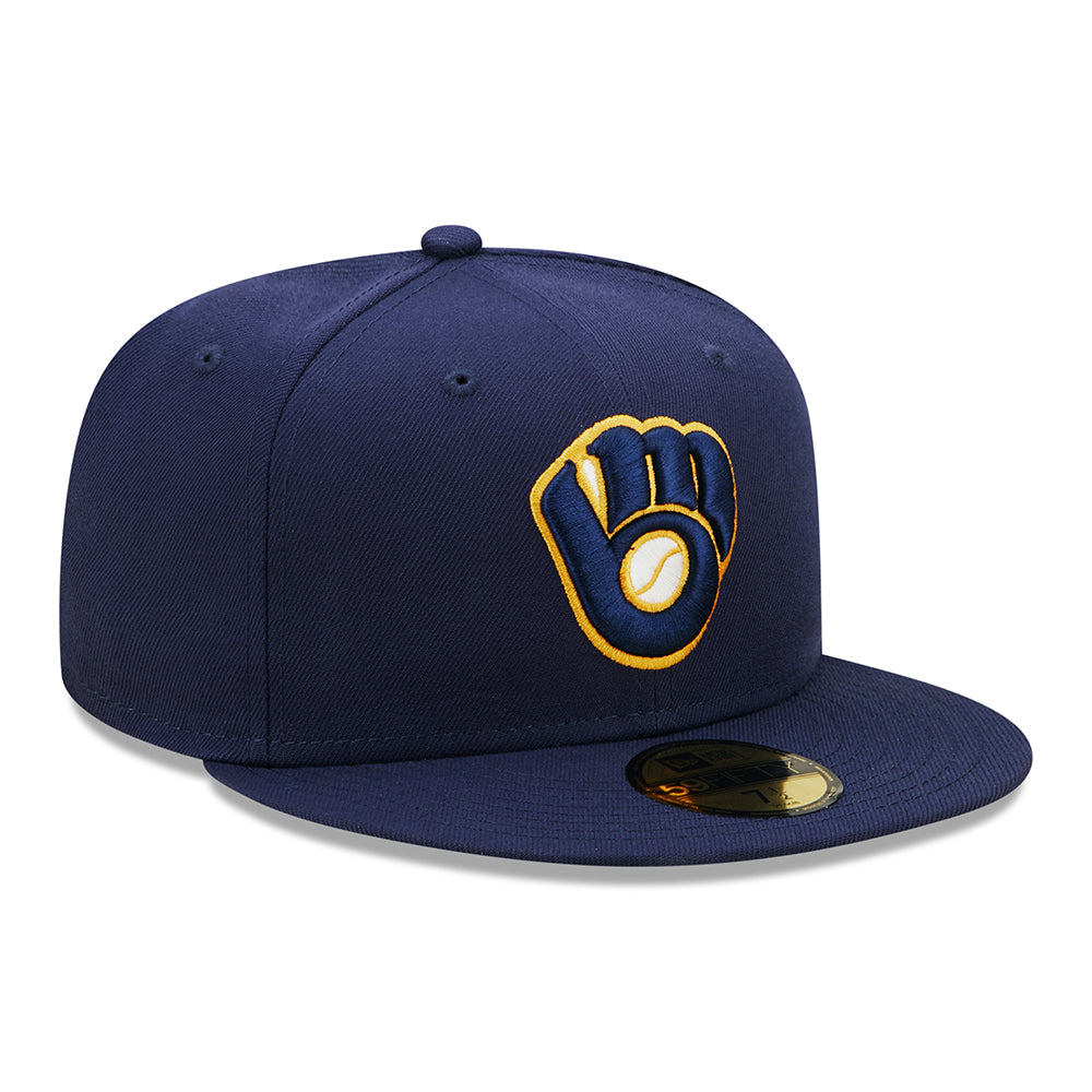 Gorra de béisbol 59FIFTY MLB On Field AC Perf Milwaukee Brewers de New Era - Azul Marino