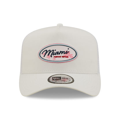 Gorra Trucker A-Frame Oval State Miami de New Era - Blanco