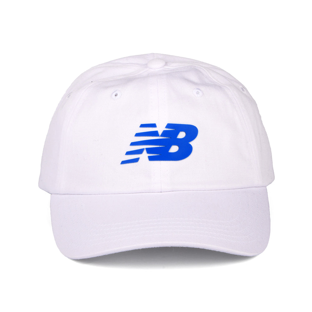 Gorra Snapback visera curvada de New Balance - Blanco-Azul