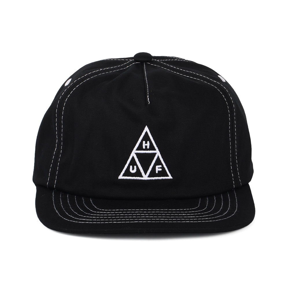 Gorra Snapback Triple Triangle sin estructurar de HUF - Negro-Blanco