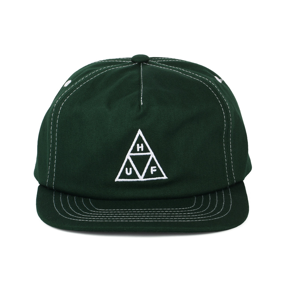 Gorra Snapback Triple Triangle sin estructurar de HUF - Verde Pino-Blanco